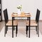 Costway 5 PC Dining Set Wood Metal Table 30'' and 4 Chairs Kitchen Breakfast Furniture New